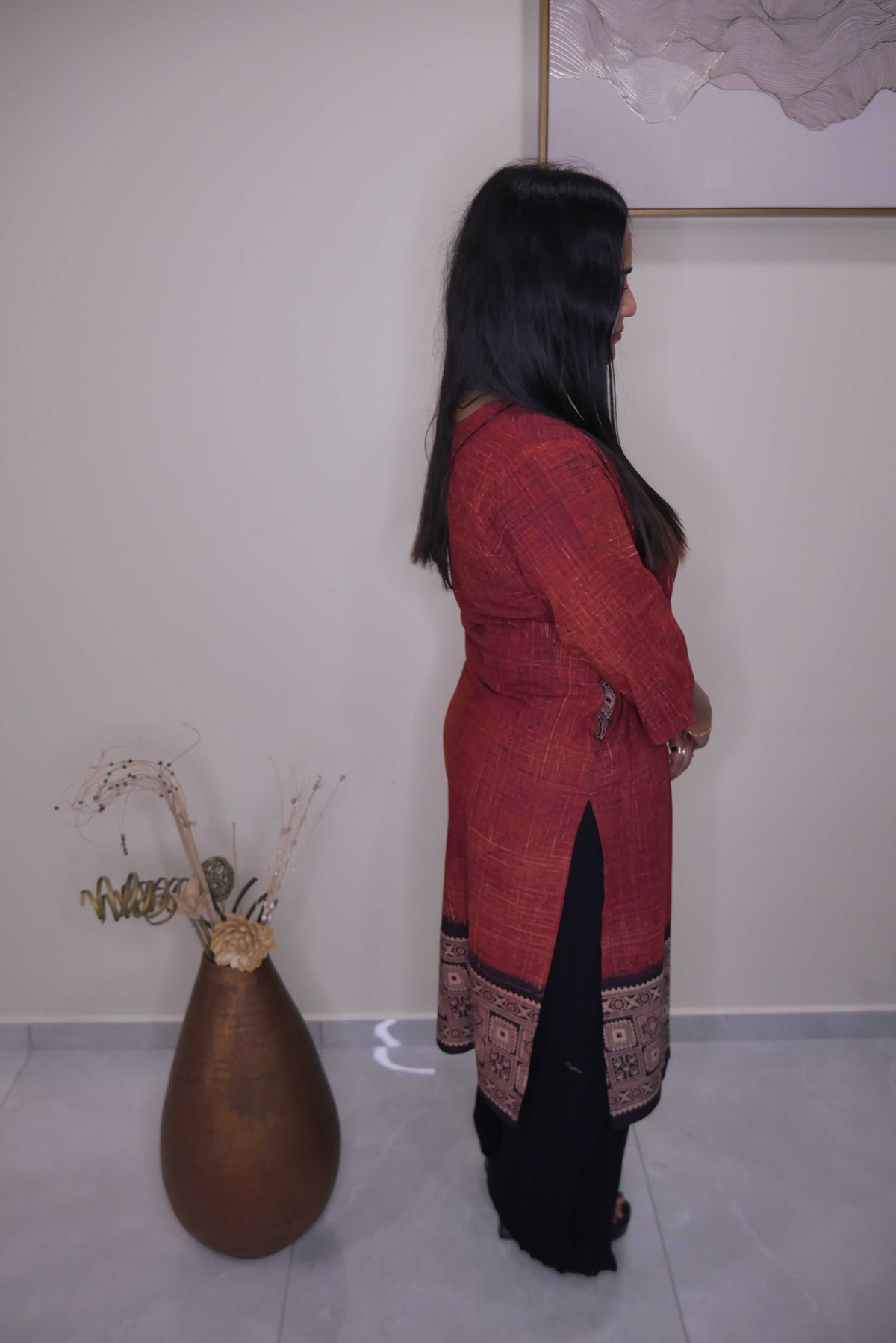 straight cut kurthi