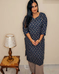 Geometric Print Straight Cut Kurthi