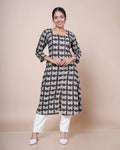 A-Line Umbrella Kurti with Square Neck - ALU-BGR-1