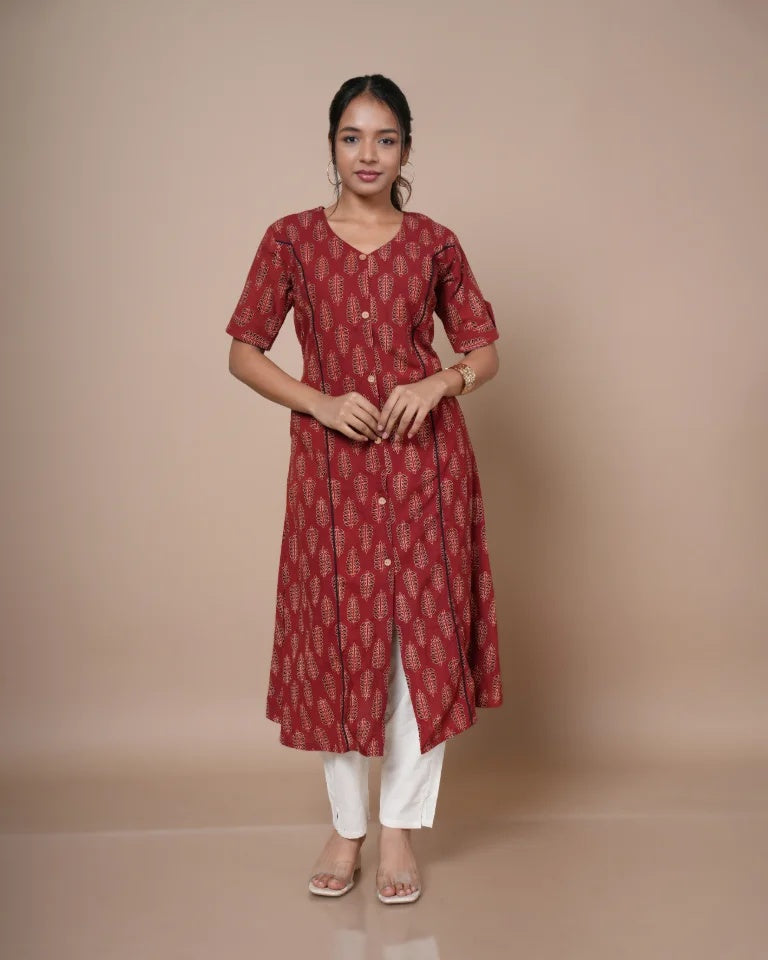 A-Line Umbrella Kurti with Pocket - ALU-AJK-2