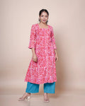 Riaza Hand Block Dabu Cotton A Line Umbrella