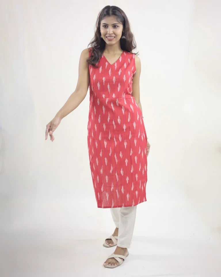 Evara Ikkat Cotton Kurti