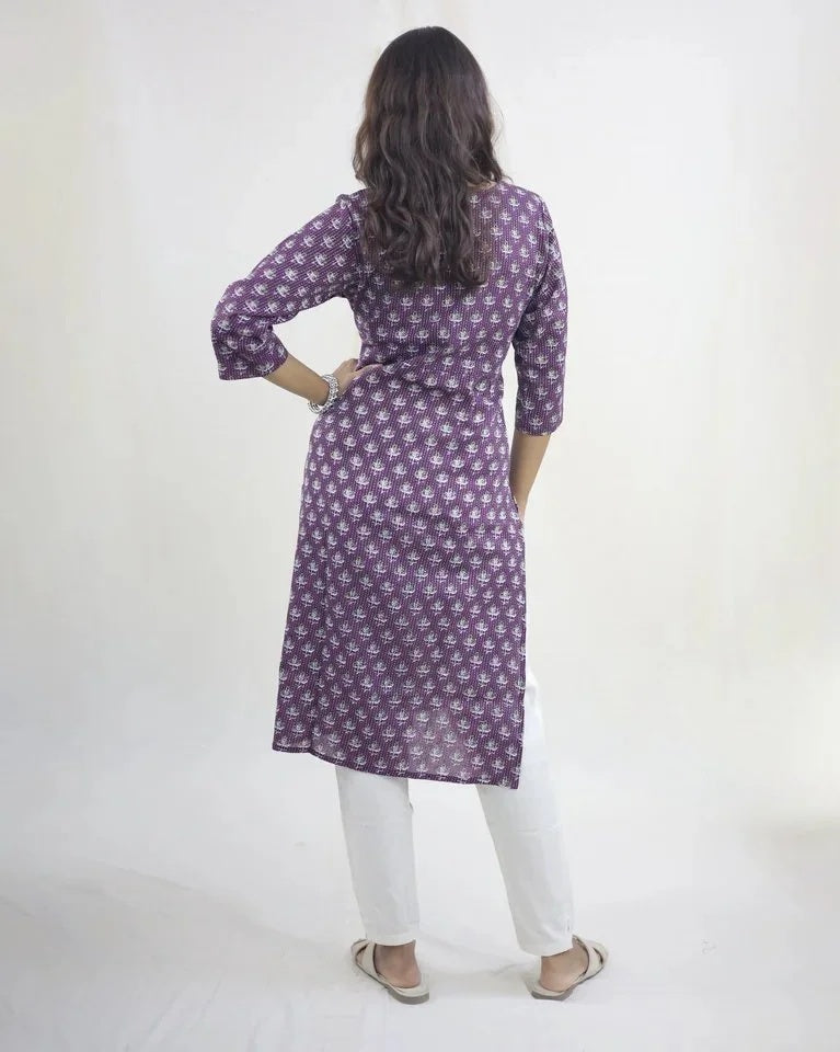 Elaaya Kantha Cotton Kurti